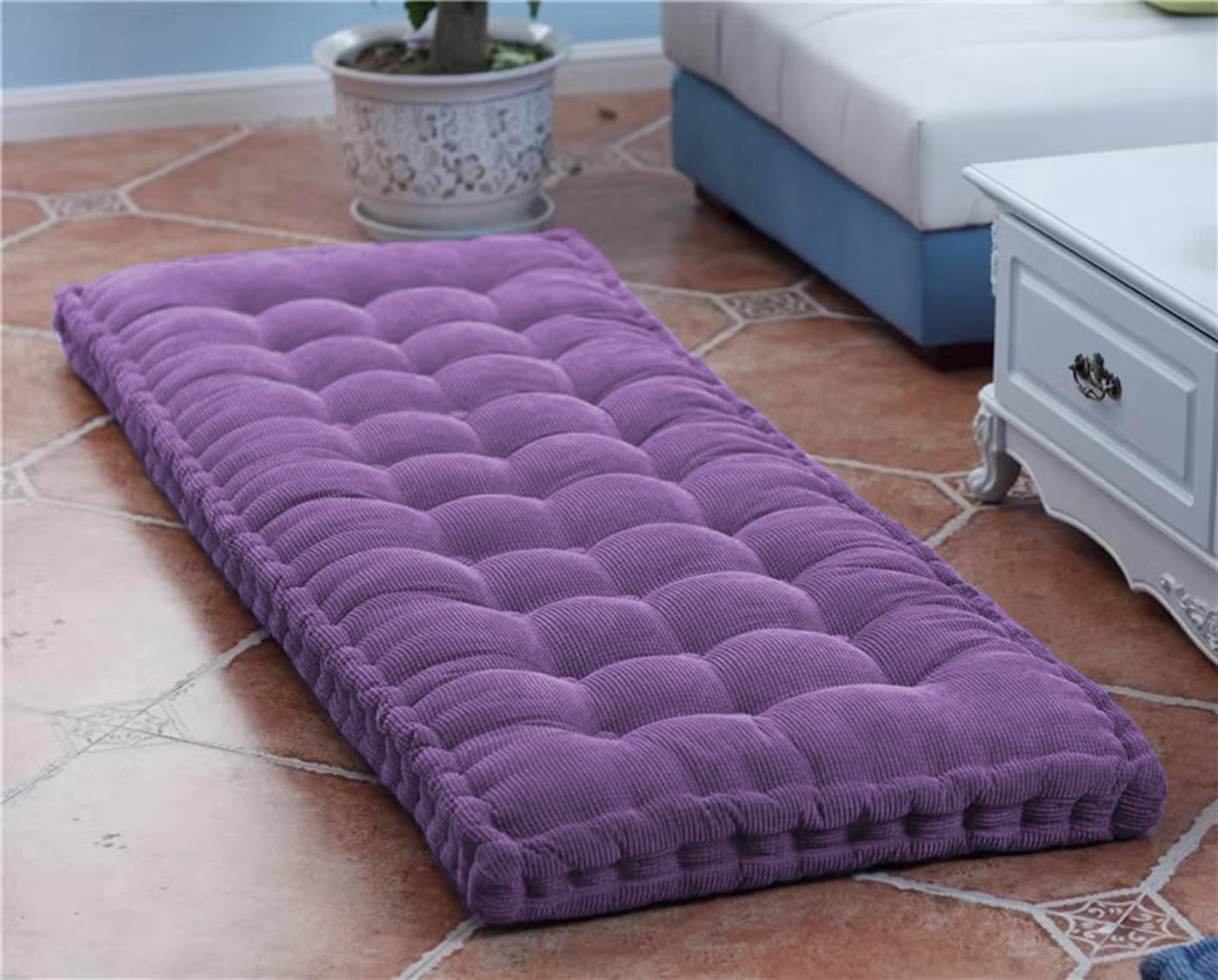 Coussin de banc en velours épais 8 cm pour soulager l'assise de jardin