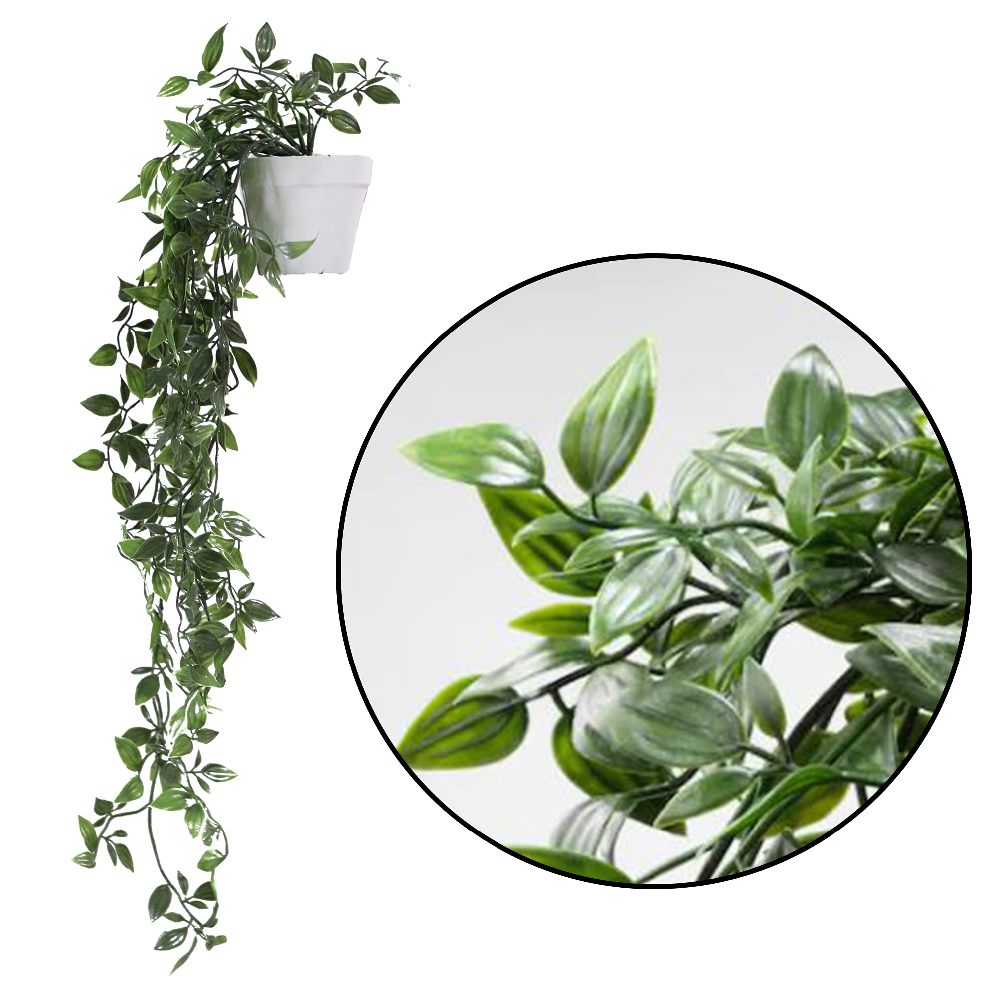 Amazon.de: DANISCH Kunstpflanzen zum Aufhngen, Ranken, Kunststoff,  knstliche Pflanzen, Blumentopfpflanze fr Zuhause, Kche, Garten, Bro,  Hochzeit, Wanddekoration fr drinnen und drauen (wei), 2er Set