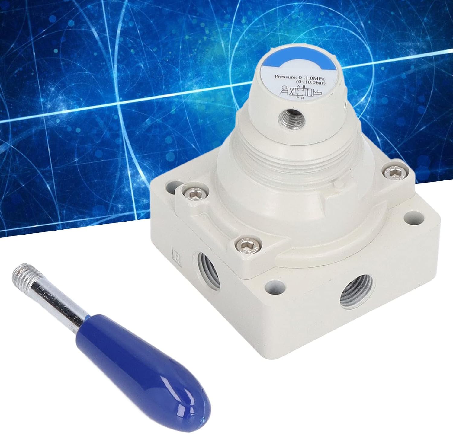 Garosa Pneumatic Rotary Valve, Rotary Control Switch, Air Control Valve 0~1.0MPa, Hand Lever Operated Pneumatic Valve, Foot Switch Component 4HV210-08 for Industrial Automation Systems