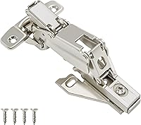 Vista 10 de TOUCH Bisagras de gabinete (2 pares, 4 piezas) Marco frontal de 165 grados 3/8 pulgadas, media superposición con clip, Lazy Susan con cierre