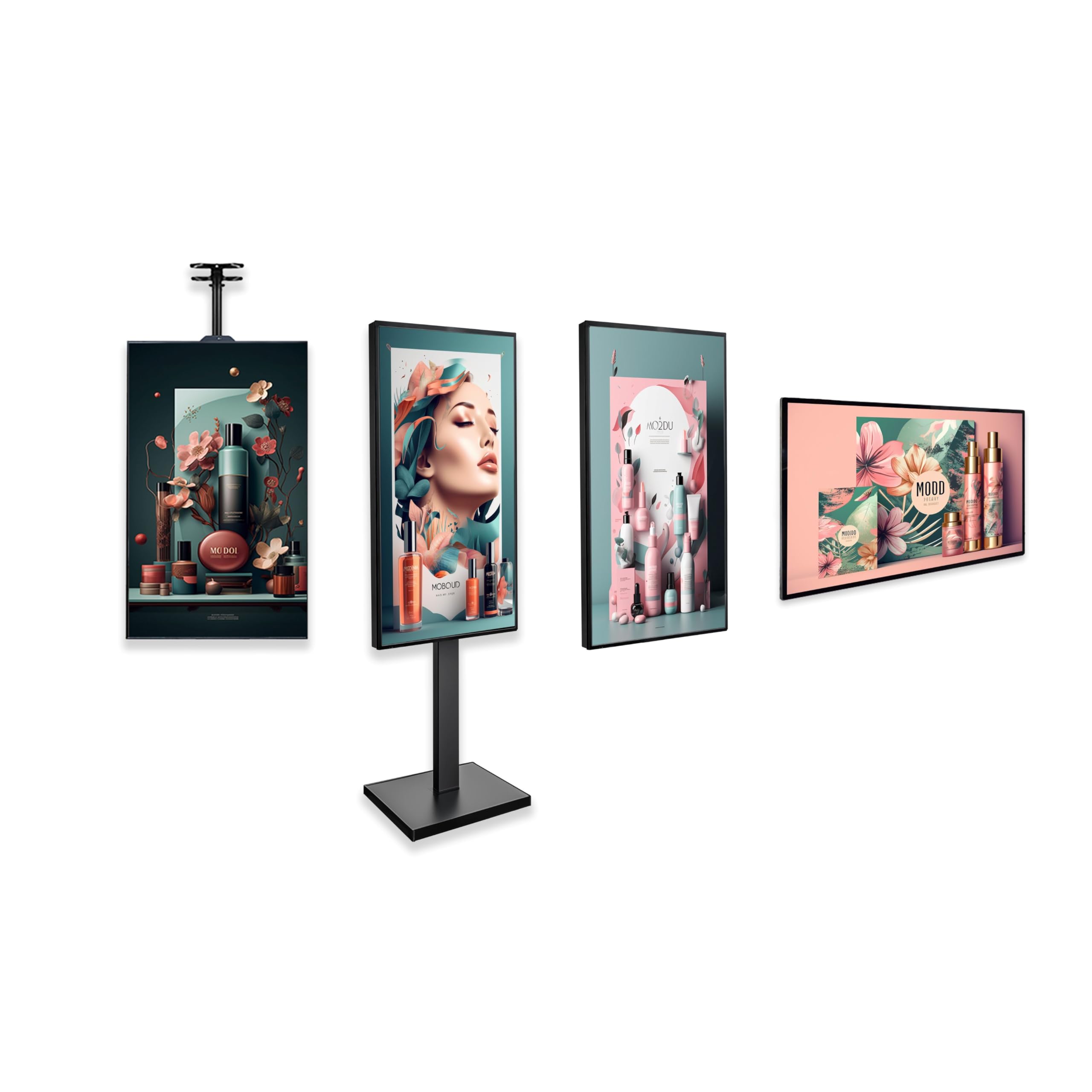 ADVUE Écran Vitrine 65" (165cm) Haute Luminosité 4000 Nits Professionnel - Affichage Dynamique Magasin Boutique Agence - Android Player WiFi Intégré - Usage 24/7 Full HD - Support Mural Inclus