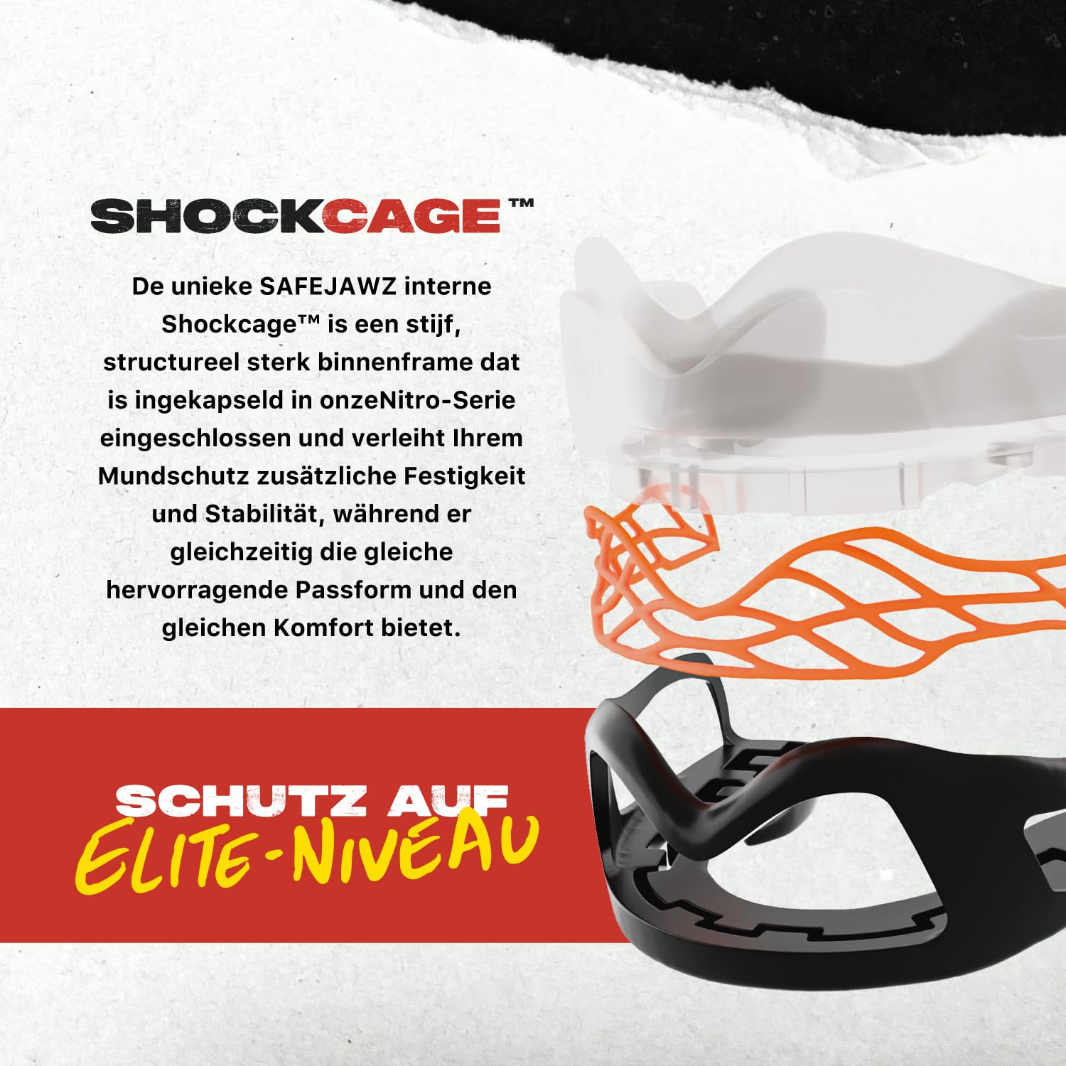 SafeJawz Nitro Erwachsene und Junior Mundschutz mit Etui für Boxen, Basketball, Lacrosse, Fußball, MMA, Kampfsport, Hockey und alle Kontaktsportarten (Schwarz)