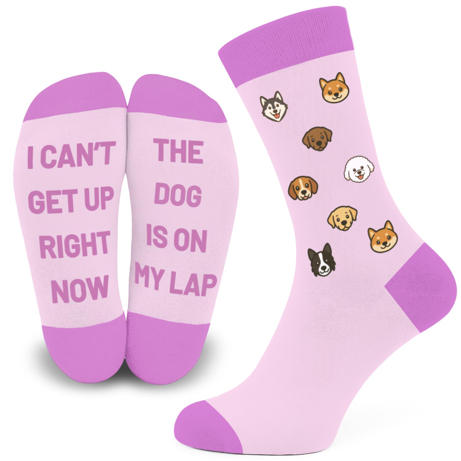 Sc Products Women's Dog On Lap Dog Socks Funny Gifts For | Size 4-7 Novelty Socks Best Dog Mum Gifts | Funny Christmas Presents For Stocking Fillers | Puppy Mum Gift For Her