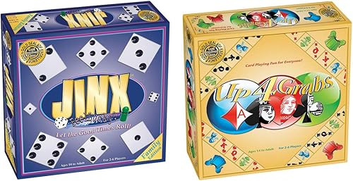 Jinx + Up 4 Grabs = Paquete de juego de mesa familiar perfecto para noche de juegos