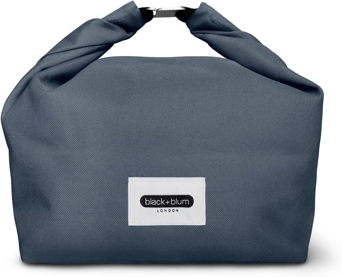 BLACK + BLUM Insulated Lunch Bag, 6.7L - Leak Proof Bag for Adults and Kids with Roll Top Construction - Made with Recycled PET and BPA Free - Food Bag for On The Go, Slate