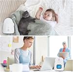 TimeFlys Audio Baby Monitor Crown Talk Back Intercom longue portée jusqu'à 1000 pieds Vibration LCD Surveillance de la température d'affichage et avertissement Lullabies Night Light