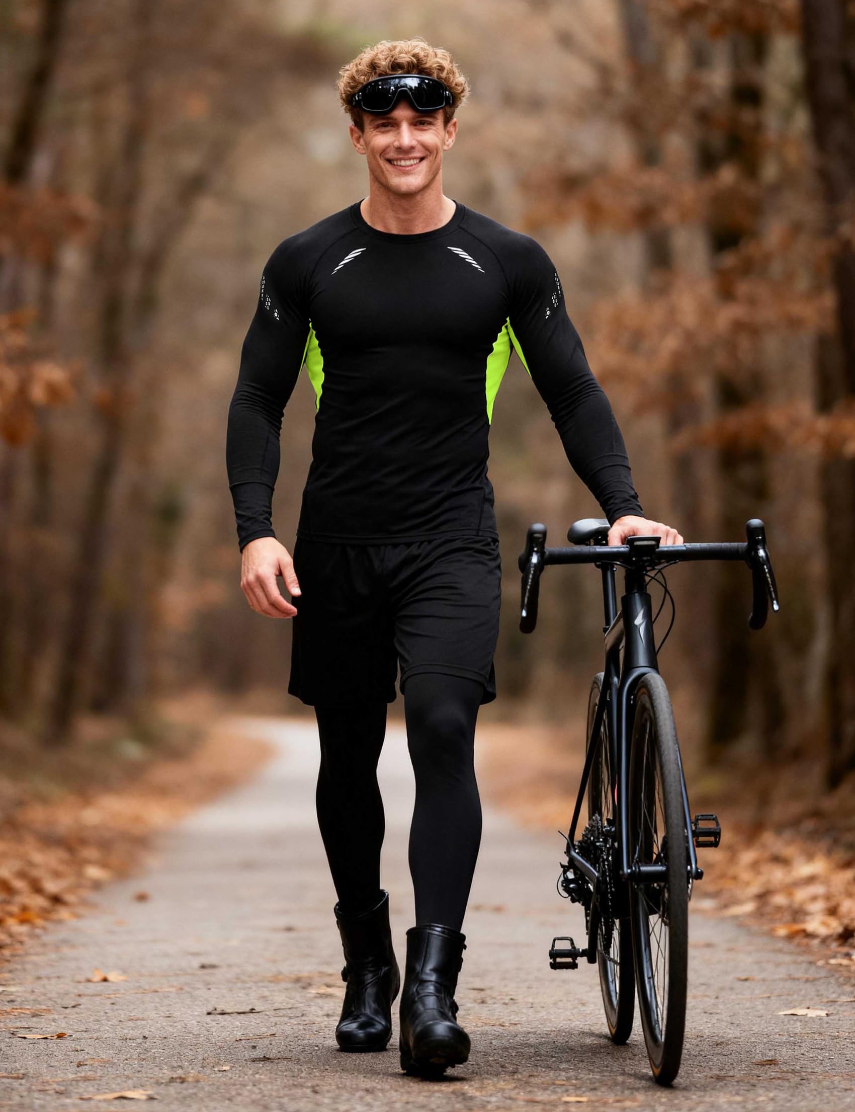 Terecey 3 Pezzi Completo Palestra Uomo, Completo Corsa Uomo Running Tuta Compressione Uomo Asciugatura Rapida Maglietta Compressione Pantaloncini Sportivo Leggings Uomo M-3XL