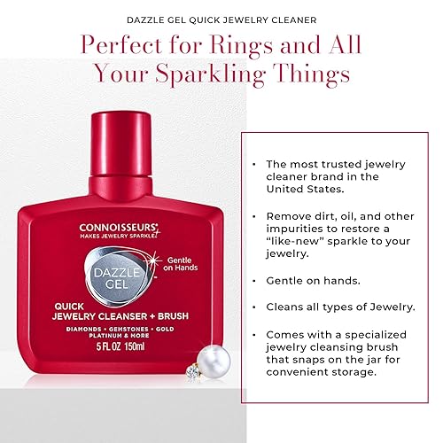 Miniatura 2 de Connoisseurs gel limpiador rápido de joyería, 5 onzas líquidas 38 onzas.