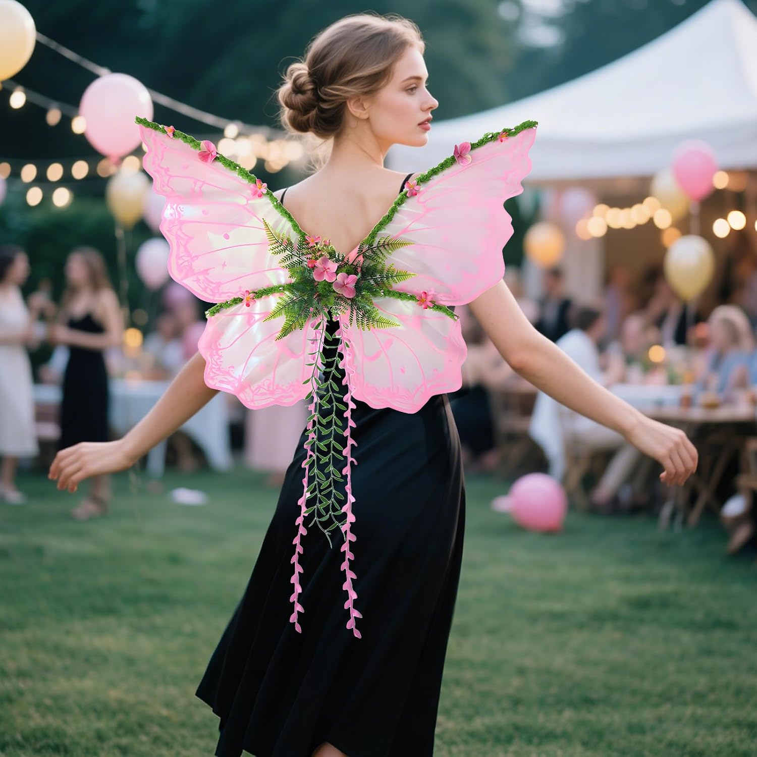 Snycler Fairy Wings for Adults, Fairy Costume Willow Leaf Butterfly Ideal for Photo Props Cosplay Costume Party