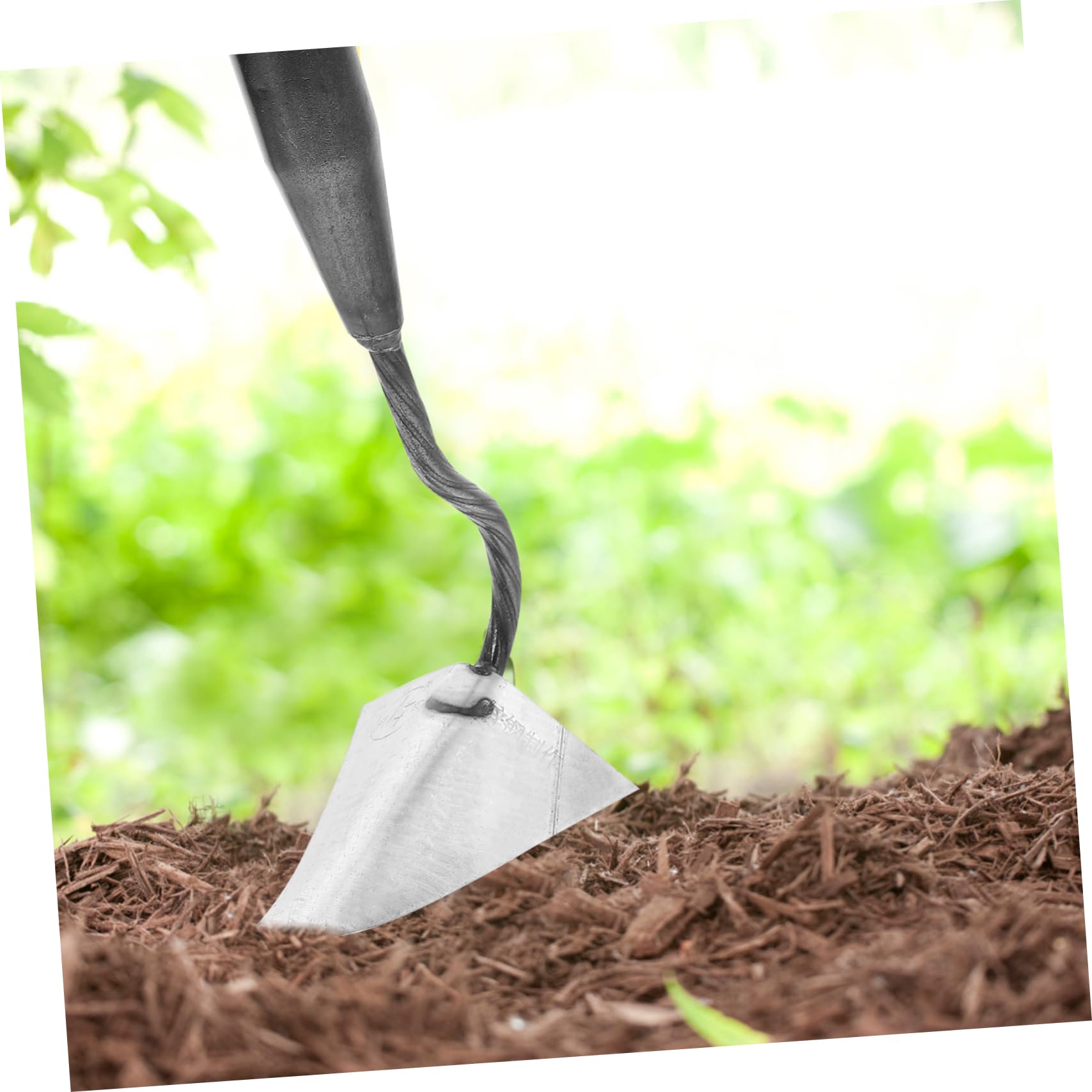 Luxshiny Cabeza de Hierro para Jardinería Profesional de Azada Triangular Herramienta Multifuncional para Deshierbar y Preparar Tierra , Tamaño S para Jardineros