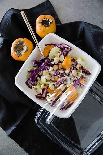 Miniatura 3 de PacknWood 210APUSCB750 - Ensaladera cuadrada de caña de azúcar, cuencos cuadrados de papel, cuencos de sopa compostables y biodegradables, cuenco de