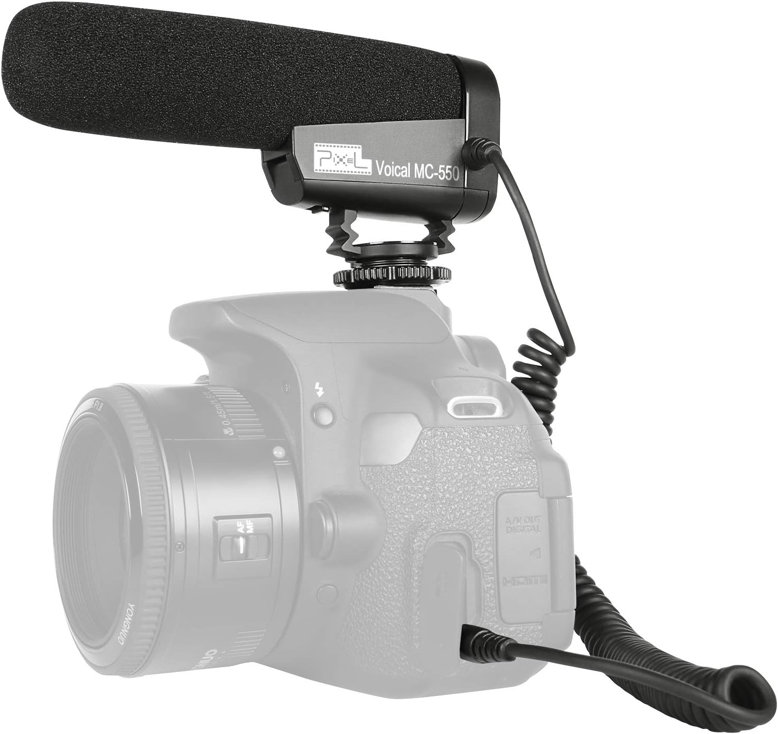 Camera Video Microphone, Pixel Interview Video Shotgun Mic Recording Voice Microphones for Canon Nikon Sony and More DSLR Camera/Camcorders (with 3.5mm Interface)