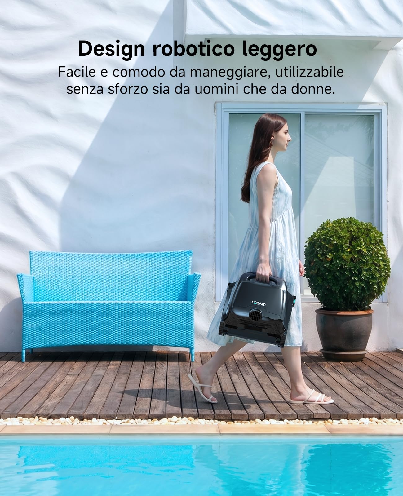 WYBOT OS600 Robot Piscina Limpiafondos, Inalámbrico, 120 Min Autonomía, Limpia Fondo Y Paredes, Navegación Inteligente, para Piscinas Enterradas Y sobre Suelo,Negro Verdoso