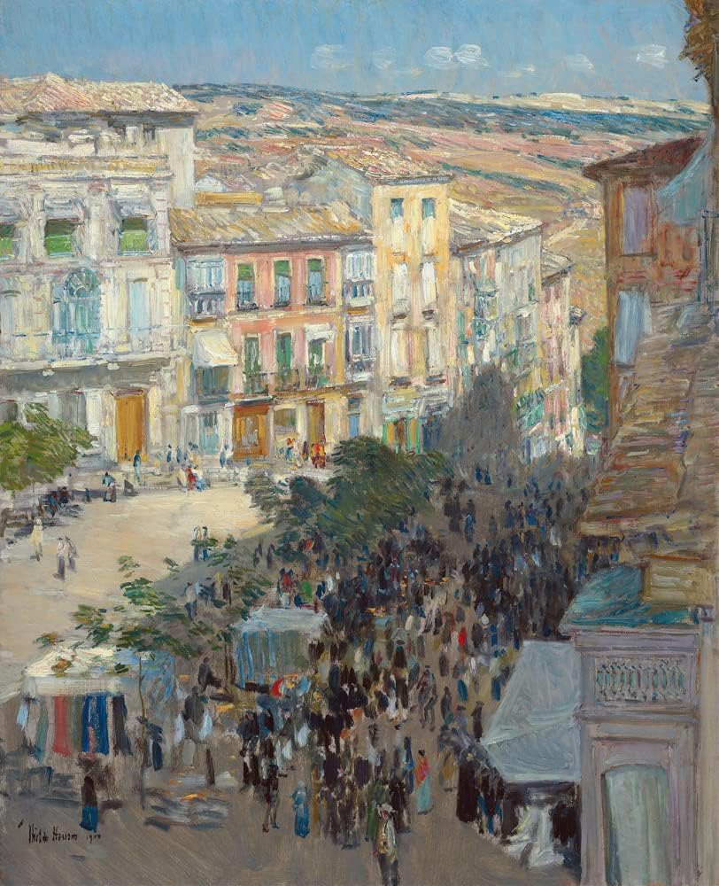 ArtDirect View of a Southern French City (1910) 36x44 UnFramed Museum Art Print Poster Ready for Framing by Childe Hassam (American, 1859-1935)
