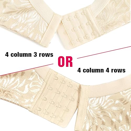 Miniatura 6 de Wingslove - Brasier reductor para mujer, cobertura completa, sin relleno, cómodo, sin aros, talla extragrande