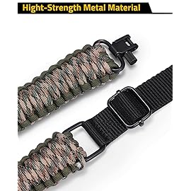CVLIFE Two Point Sling 550 Paracord Sling Adjustable Length with Tri-Lock Swivel Rifle Strap Gun Strap for Outdoor Sports Camo