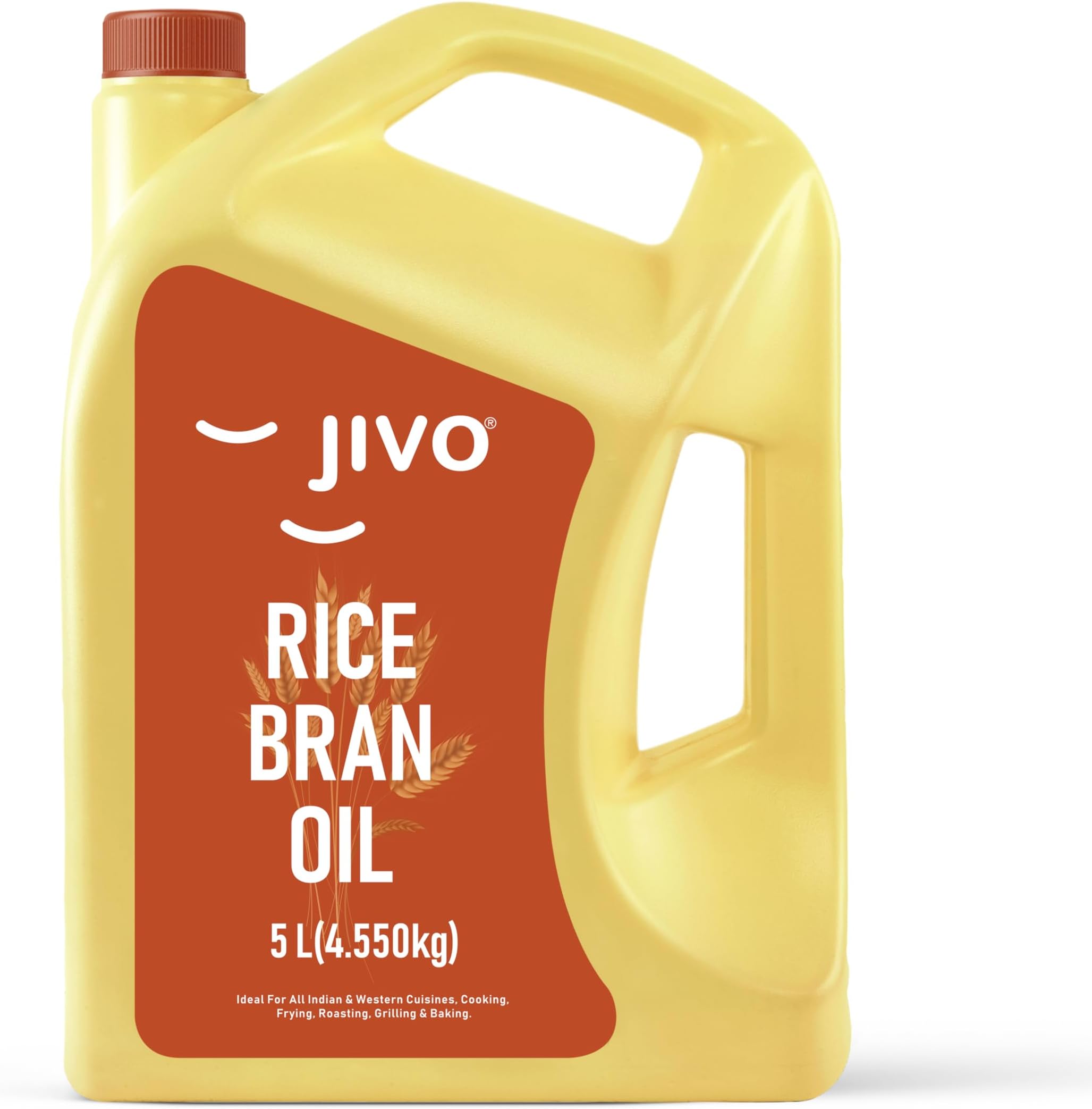 - Jivo Rice Bran Oil 5 Litre | Premium Cooking Oil | Rich in Antioxidants | Ideal for Deep Frying, Sauteing & Baking | Chemical-Free