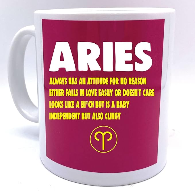 Aries Star Sign Astrology Zodiac Birthday Mug CMUG - Aries