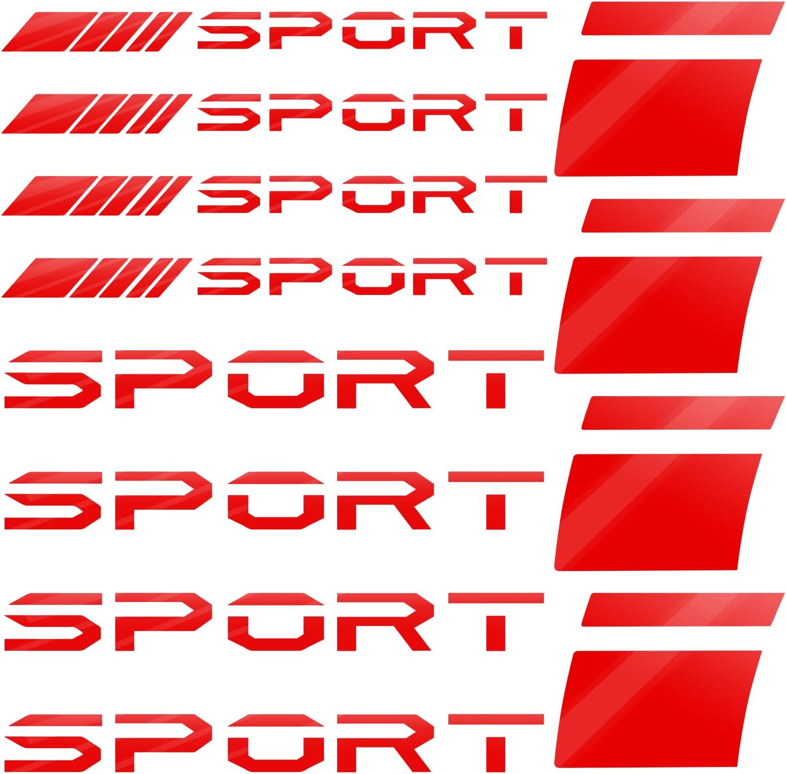 12 Pcs Wheel Rim Decal Stripes Set Sport Emblem Reflective Stickers, Auto Racing Sport Logo Decals Waterproof Wheel Stripe Car Rim Stripes for 18-21 Inch Tire Rim Safety Decoration(Red)