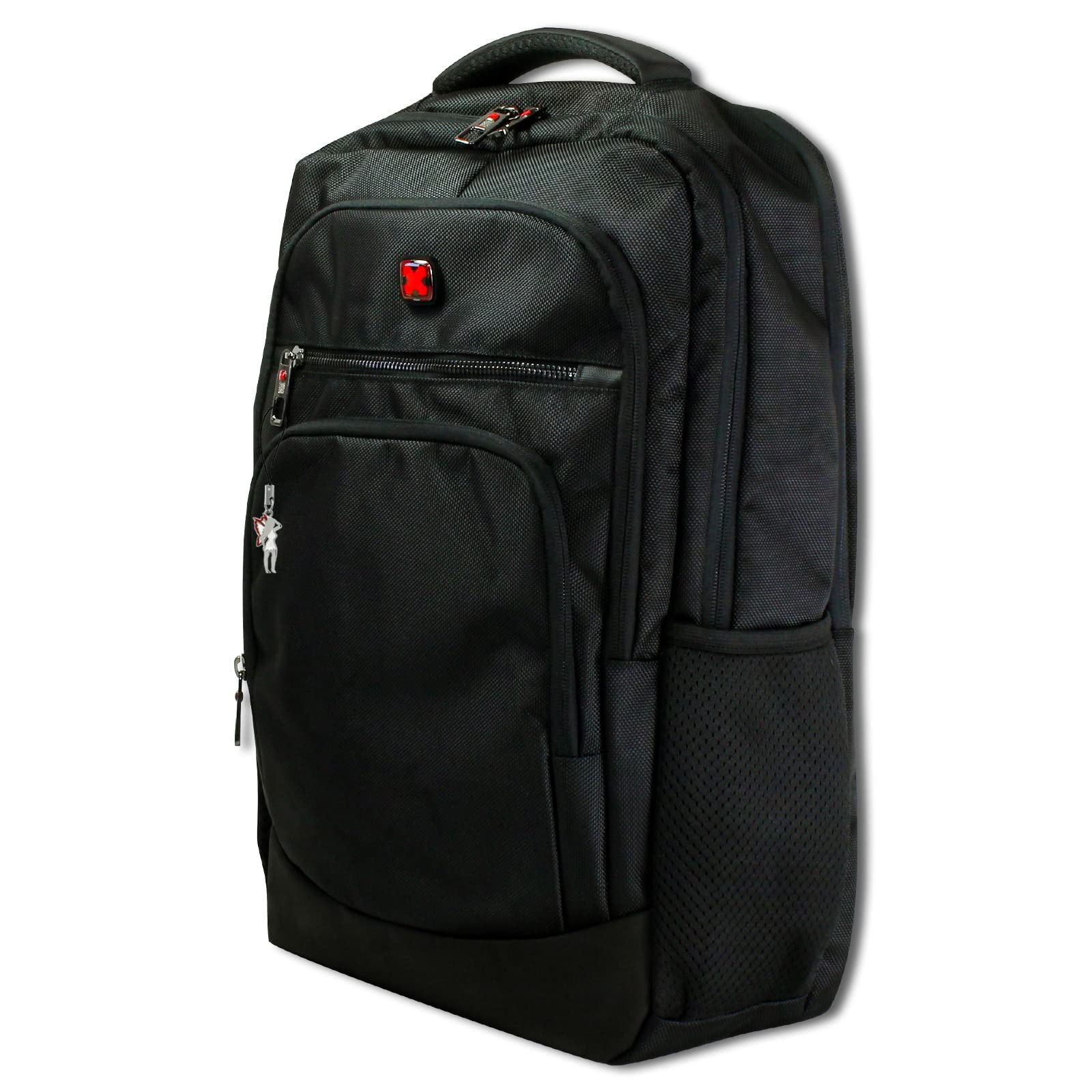 Travel N Meet Laptoprucksack, Notebooktasche gepolstert schwarz ORD212S Polyester Freizeitrucksack