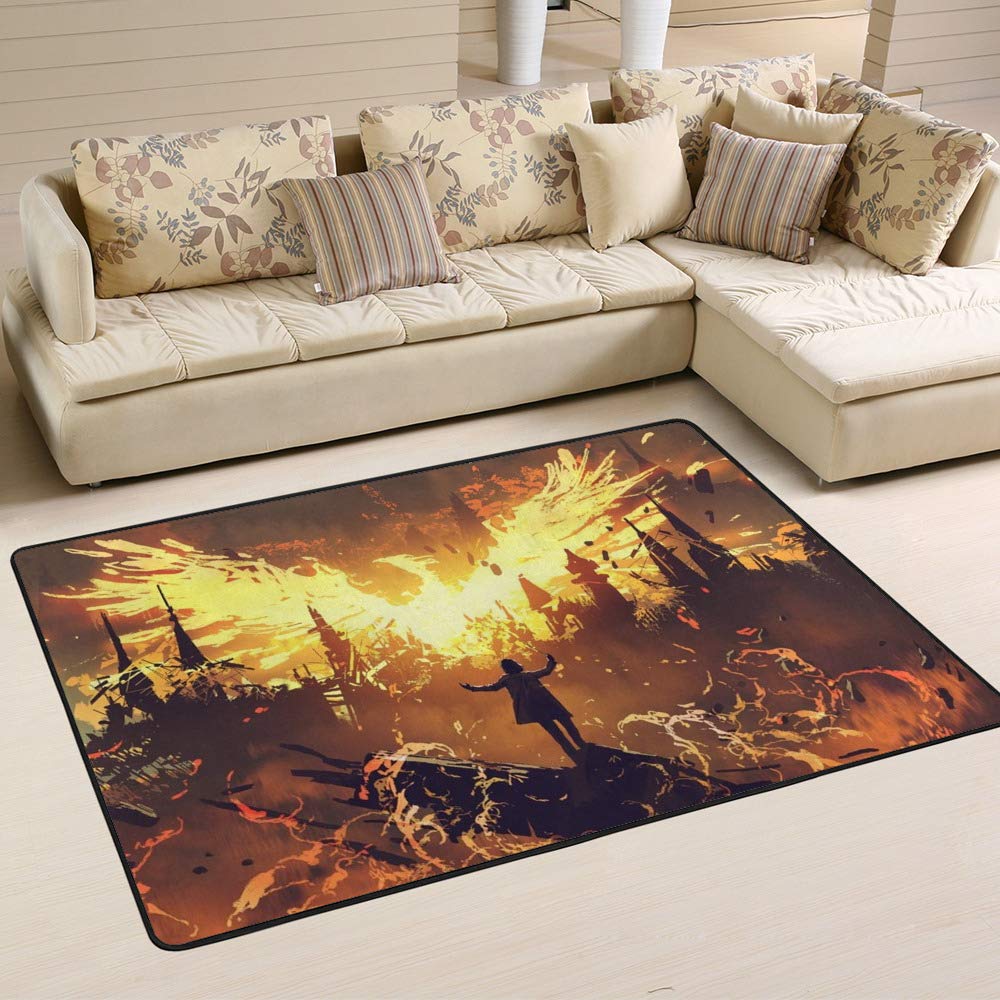 Tapis de grande taille en microfibre cosy pour salon et chambre adulte