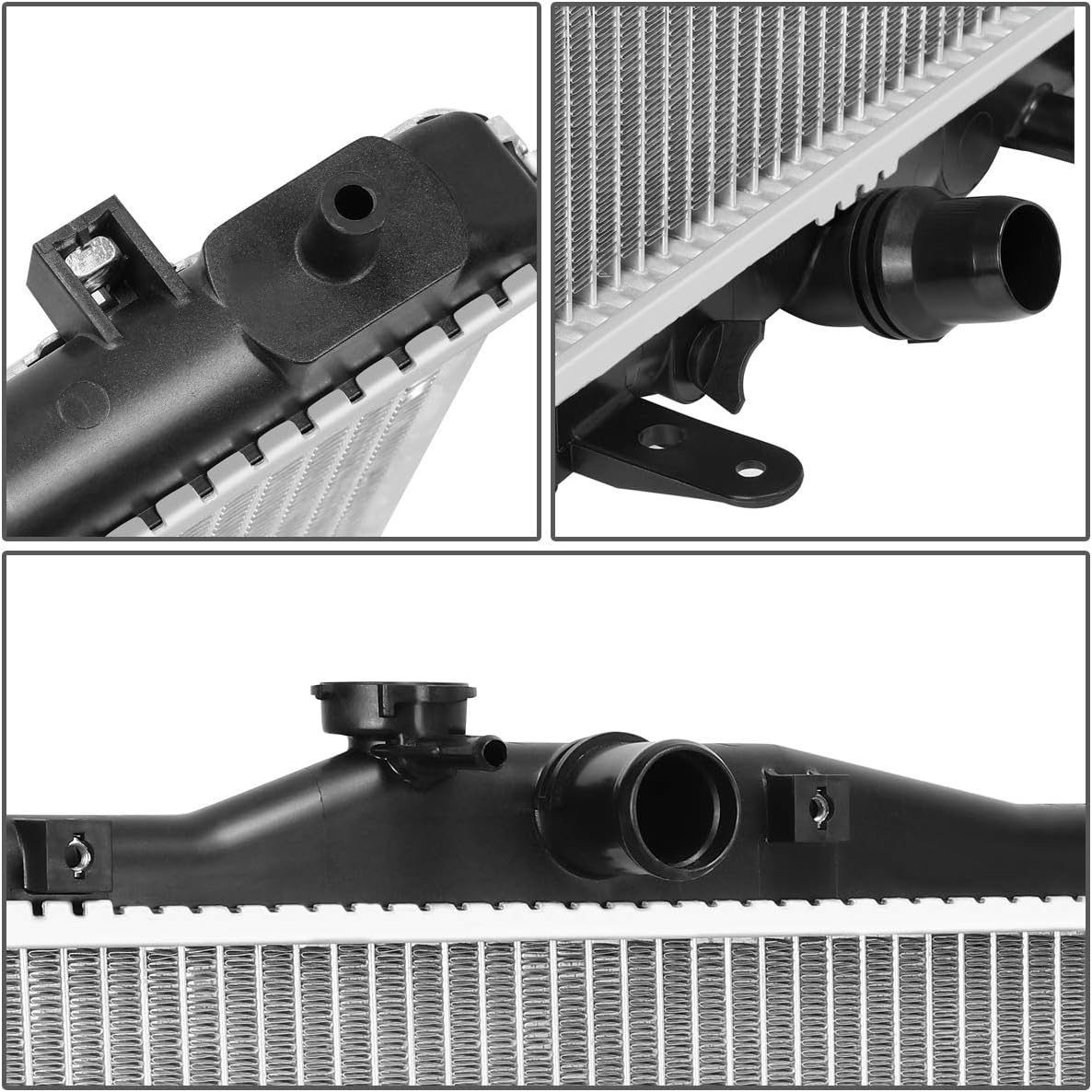 DNA Motoring OEM-RA-13221 OE Style Bolt-On Aluminum Core Radiator Compatible with 13-15 Acura ILX / 12-15 Civic MT/AT, 26-1/2" W X 18-3/8" H X 1" D, 1-5/16" Inlet, 1-5/16" Outlet