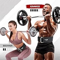 Vista 16 de Yes4All 100% Leather Premium Weightlifting Belt/Genuine Leather/ 2in1 Dip Belt With Chain/Self-locking Belt, Robust Alloy Steel Buckle 10mm Thick