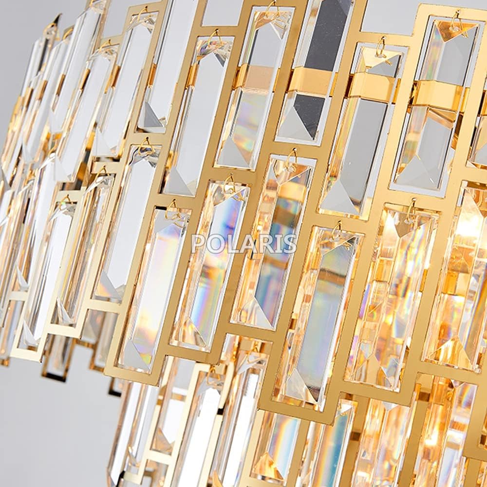 Modern Crystal Chandelier Lighting Fixture Contemporary Chandeliers Lamp Pendant Hanging Light for Home Restaurant Decor (Number of Lights : D120xH65cm) (D60xH45cm)