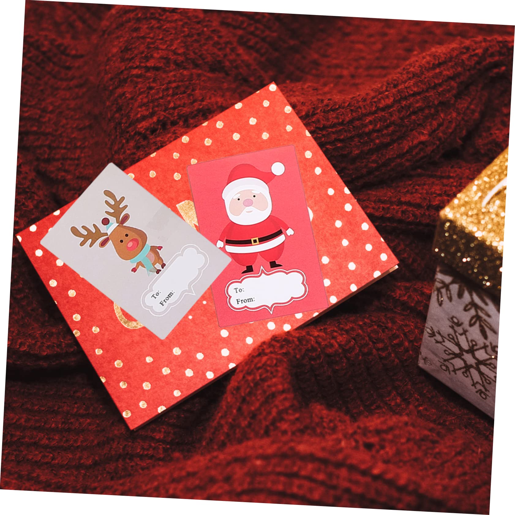 STOBOK 4 Rollen Etiketten Weihnachtsaufkleber Selbstklebende Aufkleber Weihnachtsaufkleber Weihnachtsmannaufkleber Weihnachtsversiegelungsaufkleber Aufkleber Weihnachtsetiketten