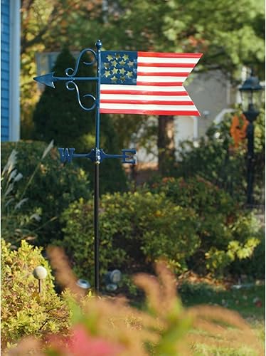 Miniatura 2 de Good Directions Veleta con bandera americana con soporte de techo