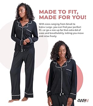 Amazon.com: 4WBW Yummi Notched Collar Sleep Set For Women