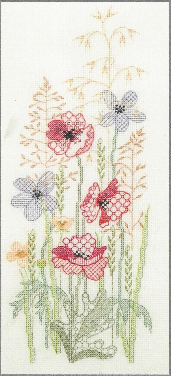 Seasons Panels - Summer  Blackwork Kit by Derwentwater Designs