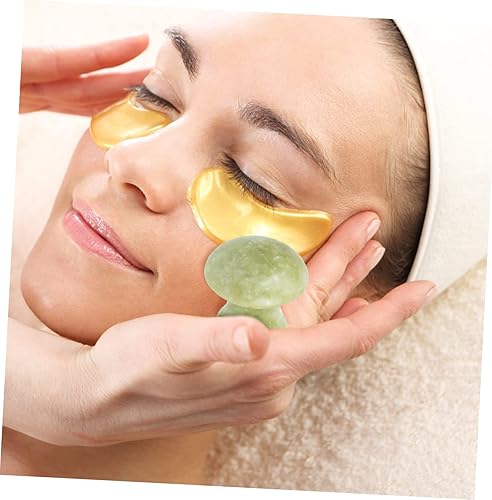 Miniatura 4 de Beaupretty 8 unids masajeador de piel facial handmadegua sha herramienta facial gua sha herramienta facial forma de hongo guasha raspado calentador