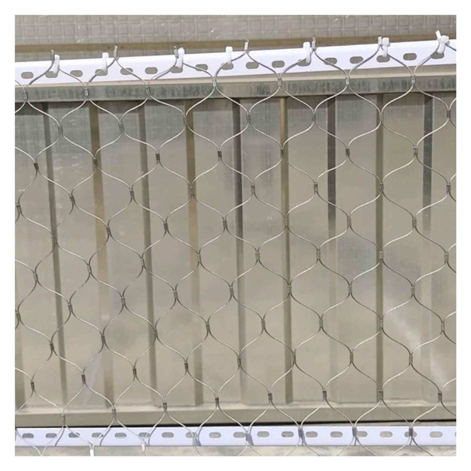 Filet de sécurité en acier inoxydable maille 6cm prévention chute