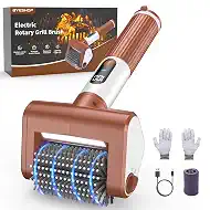 𝑵𝒆𝒘𝒆𝒔𝒕-𝑮𝒆𝒏 Electric Grill Brush, BBQ Grill Cleaner with Digital Display, Variable Speed Cordless Rotary Grill Brush, Replaceable Heads Grill Cleaning Brush for Barbecue Grates