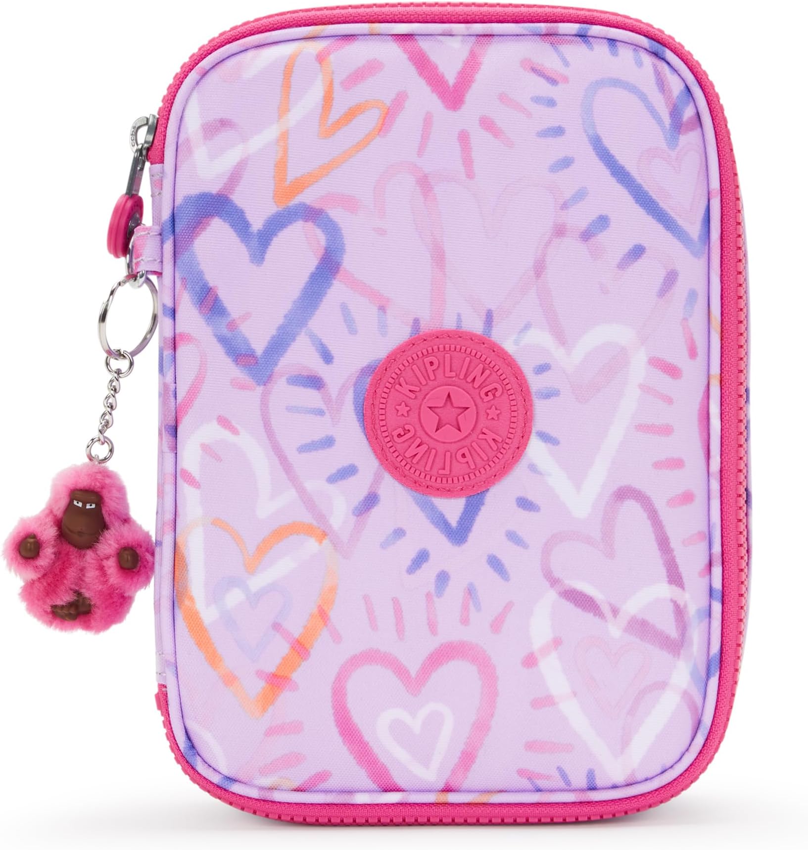 Kipling 100 Pieces Printed Pen Bag for Women, Organize Accessories, Art Supplies, Makeup, Travel Organizer