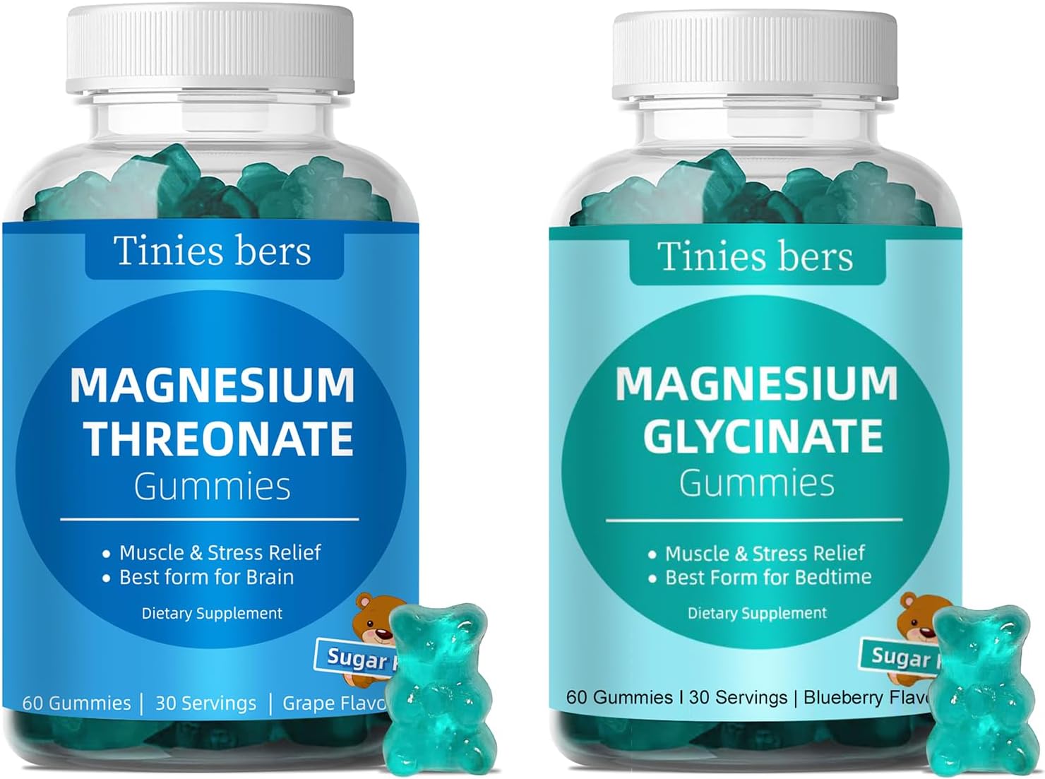 Magnesium Threonate Gummies 500mg and Magnesium Glycinate