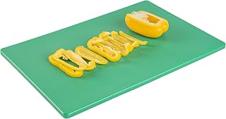 Restaurantware-RW Base 18 x 12 Inch Cutting Board, 1 Color Coded Chopping Board - No Scratch, Dishwashable, Green Plastic Cutting Mat, No Odor, Durable, No Slip, For Fruits And Vegetables