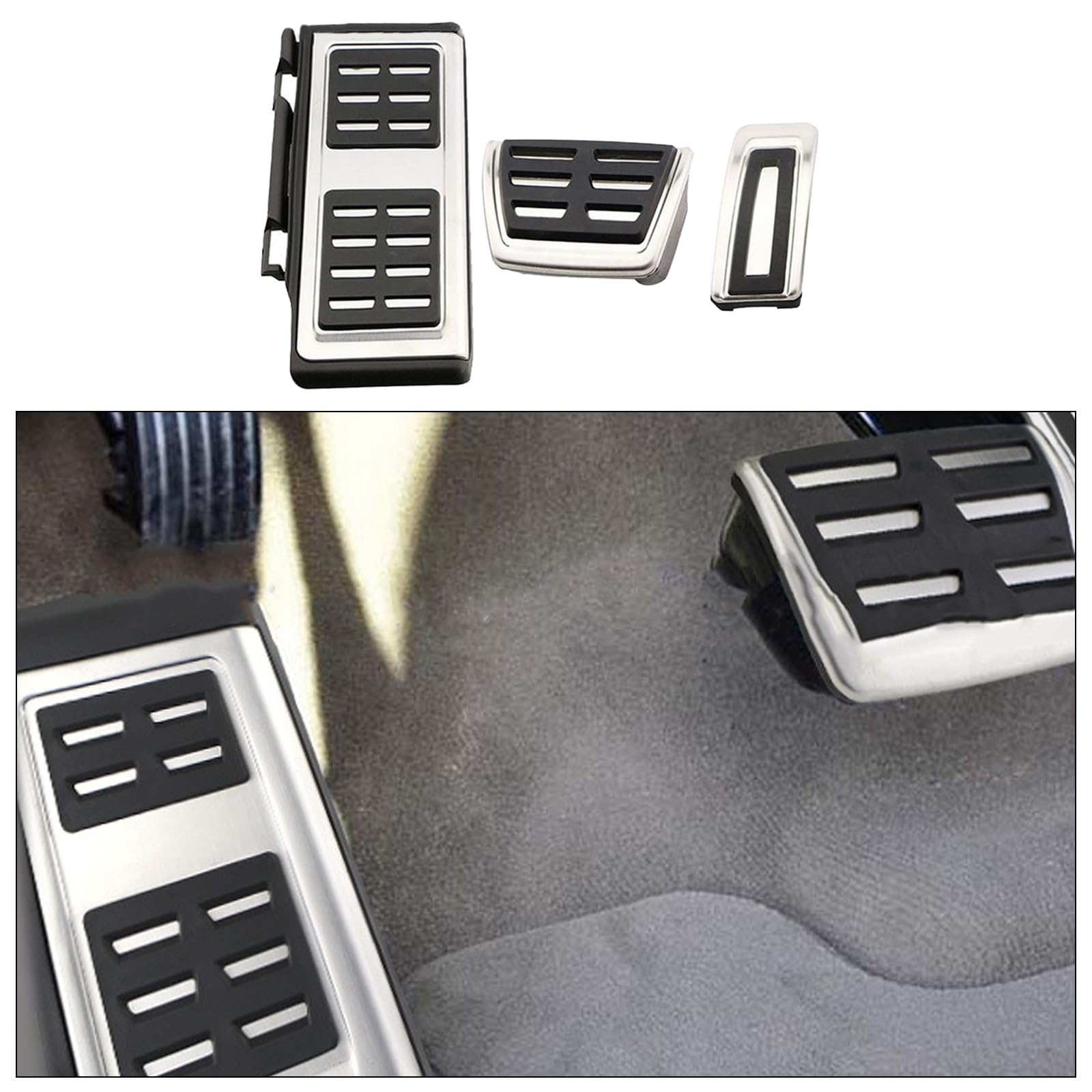 Repose-pieds - Couvre-pédales de frein - Accélérateur - Pour Octavia 5E Superb 3V Karoq Kodiaq Leon 5F Ateca Tarraco Formentor