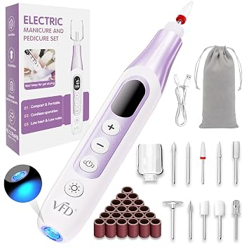 Electric Nail Drill 30,000 RPM Cordless Nail File Two-in-One Rechargeable