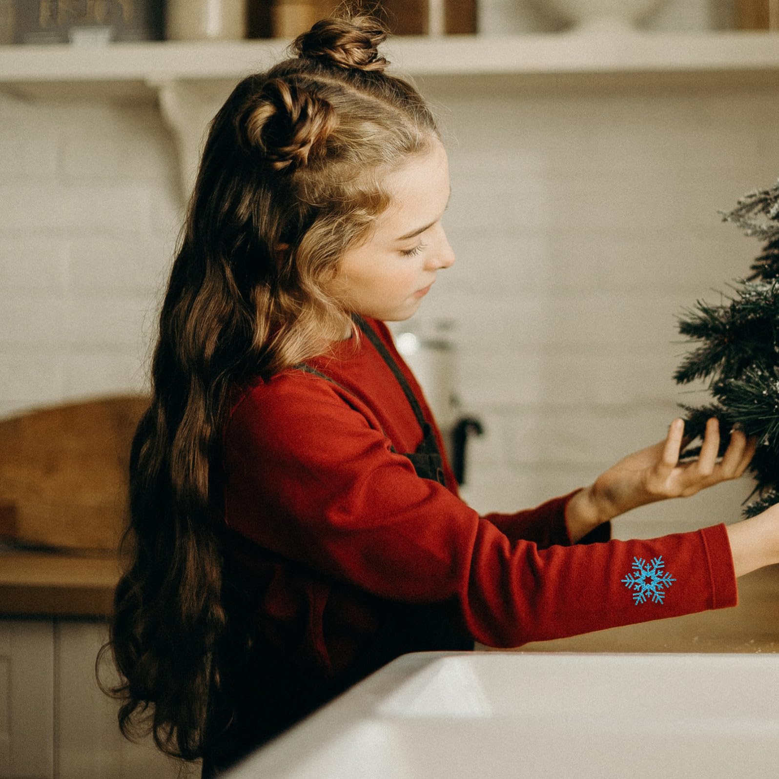jojofuny 30 Pezzi Toppe Fiocco di Neve per Cucito, Accessori per Abbigliamento Fai da Te, Materiale Leggero e Creativo per Riparazione e Decorazione