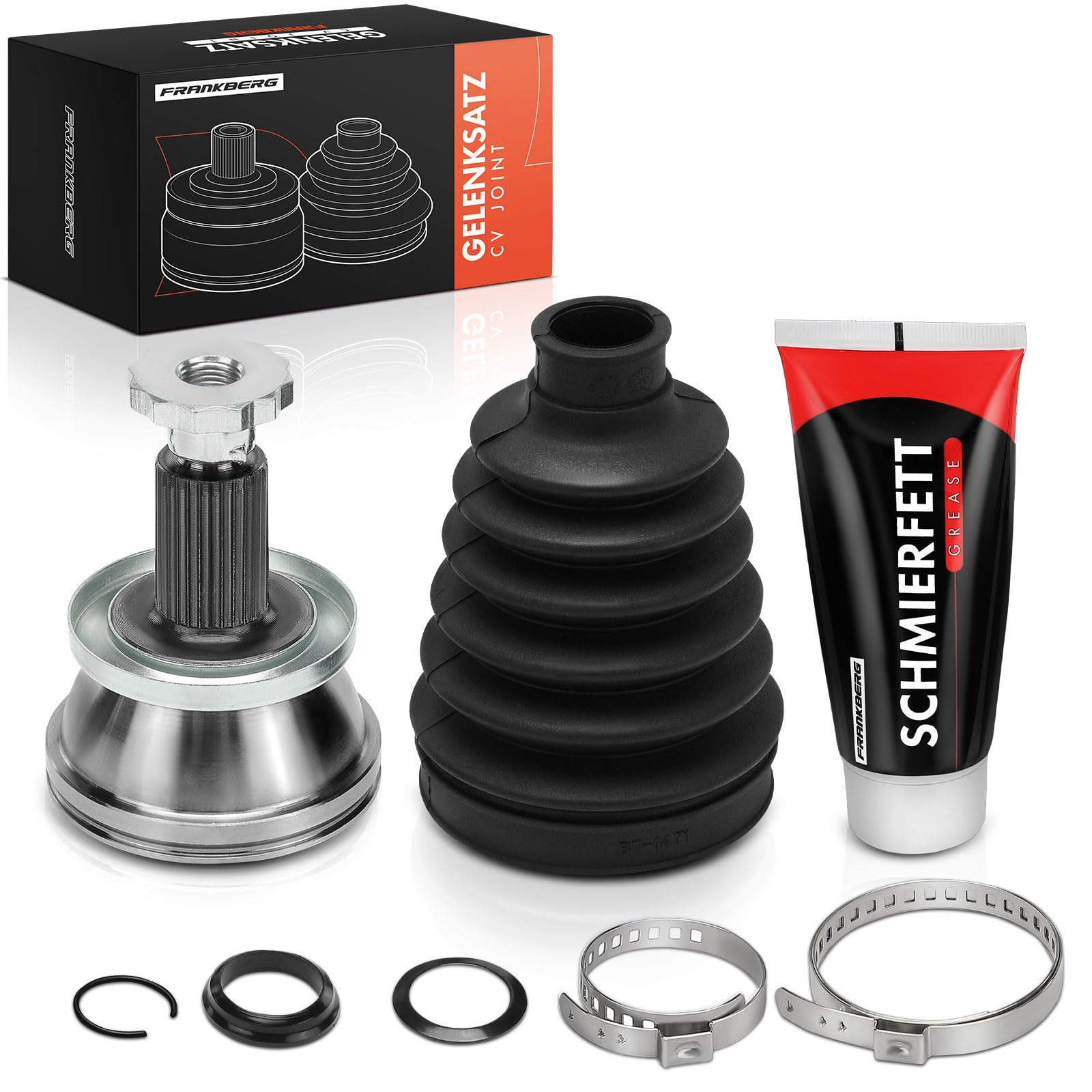 Frankberg Giunti Semiasse Giunto Omocinetico lato ruota anteriore Compatibile con Polo 6C1 6R1 9A 9N 9A2 9A4 9A6 9N2 6R Toledo Cordoba Fabia Replace# 6Q0498099DX