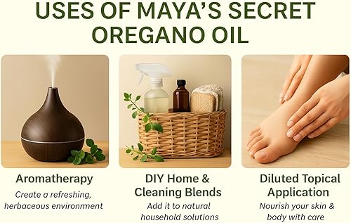 Miniatura 3 de Mayan's Secret Aceite esencial de orégano orgánico certificado por USDA (100% puro y natural, sin diluir) enorme botella de 1 onza, perfecto para