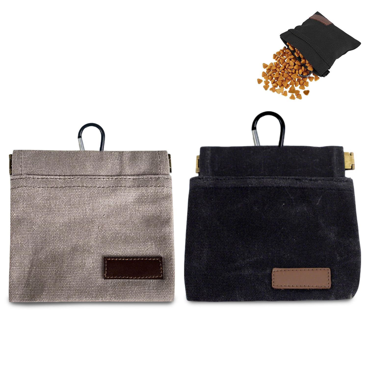 Dog Treat Bag, 2 PCS Treat Pouch for Dog Training Small Dog Walking Bag, Waterproof Treat Bags