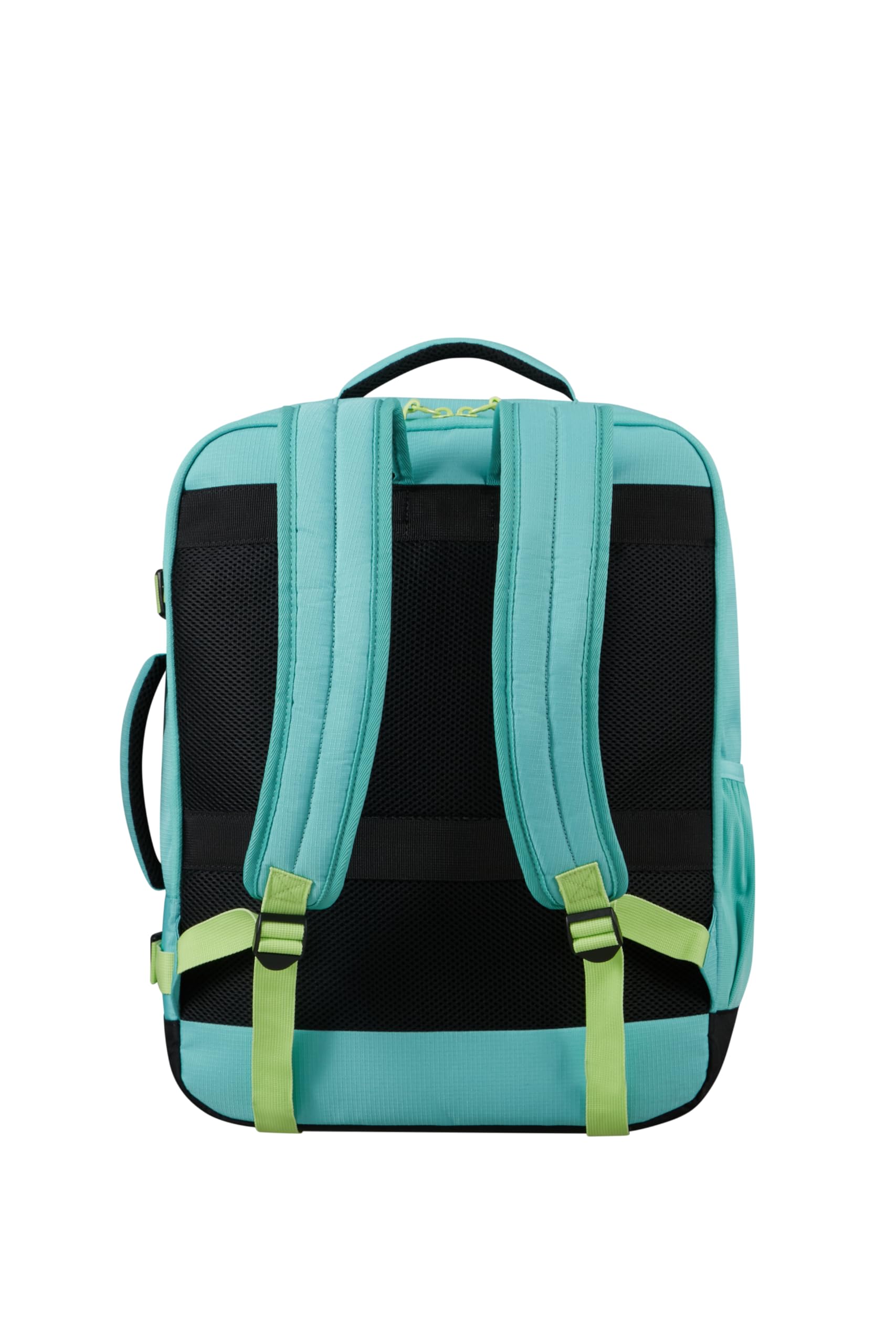 American Tourister Take2Cabin - Ryanair/Wizz Air/Vueling Kabinentasche 40 x 30 x 20 cm, 26.5 L, 0.60 kg, Handgepäck, Flugzeug Rucksack MS, Türkis/Grün (Dusty Turquoise/Lime)
