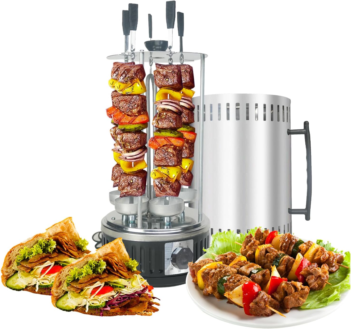 Upgraded Countertop Vertical Rotating Oven - Rotisserie Shawarma Machine