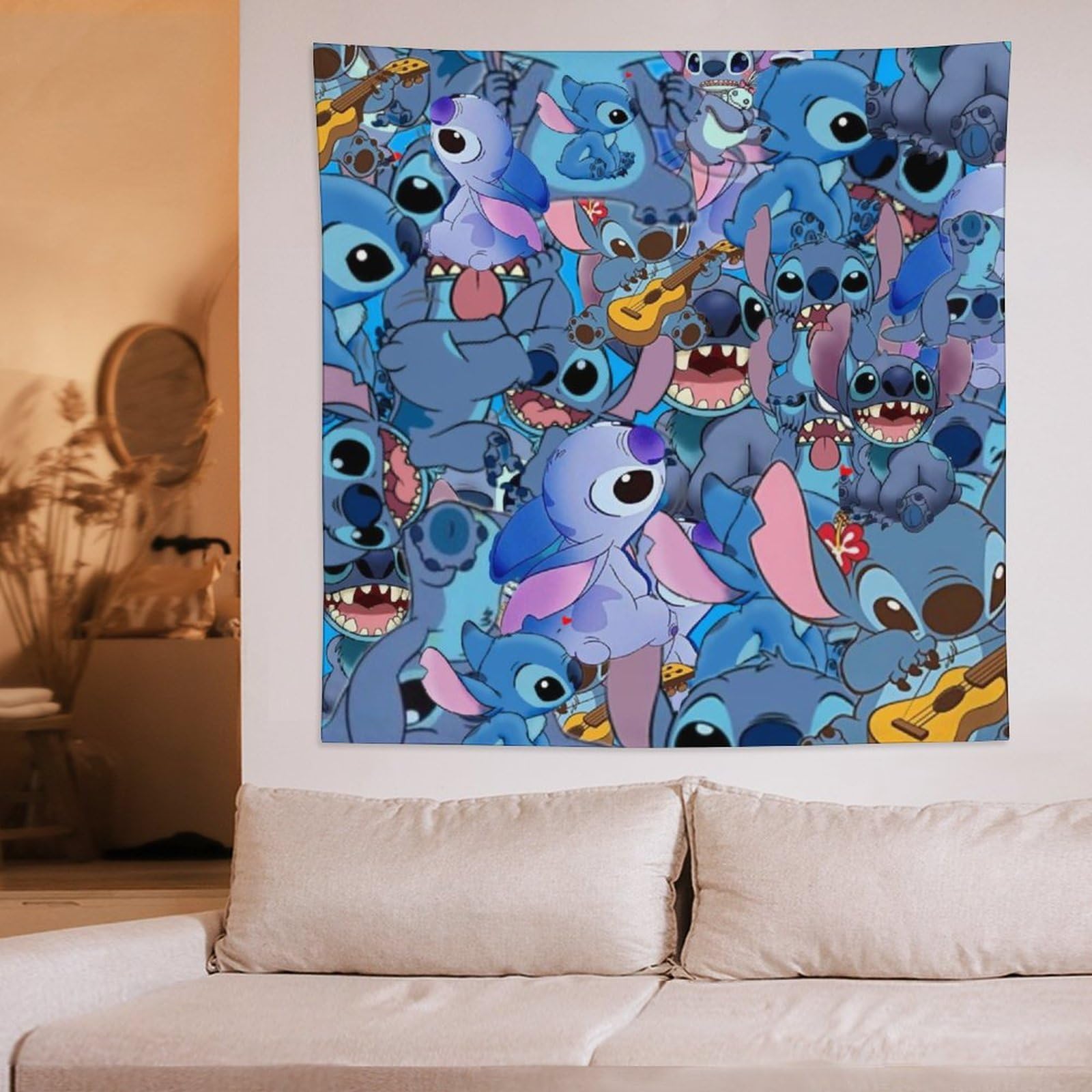 Amazon.co.jp: Stitch スティッチ タペストリー 壁掛け壁画 窓カーテン