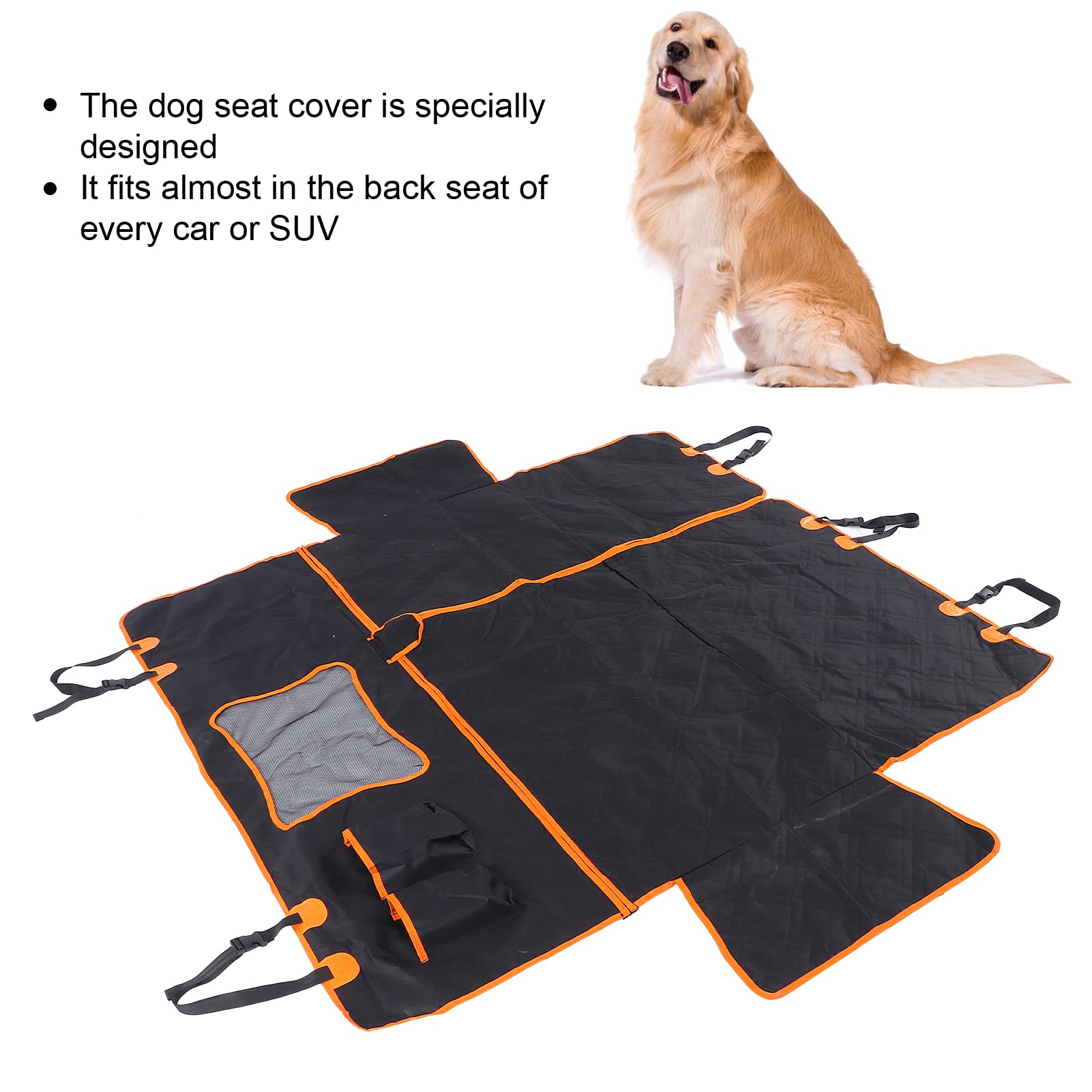 Greensen Protección de Maletero para Perro, Funda de Coche para Perro, Funda de Asiento Trasero para Perros, Maletero Y Parachoques de Suciedad, Arañazos Y Pelo para Coches, Camiones Y SUV 147x137cm