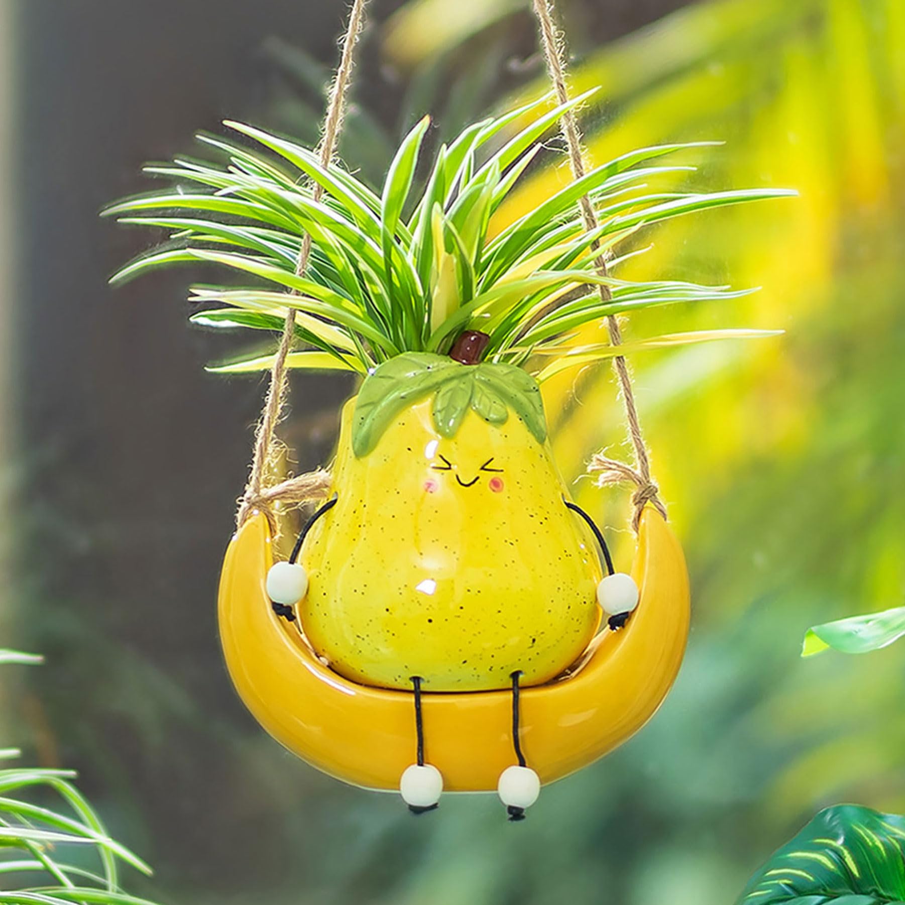 Amazon.com: Walasis Cute Hanging Planter Pot for Indoor - Swing
