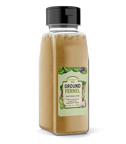 Hinojo molido de Unpretentious Baker, tarro coctelera de 8 onzas, para cocinar, hornear, sabor a regaliz